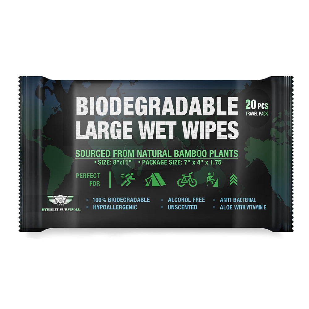 BIODEGRADABLE LARGE WET WIPE - 3 PACK