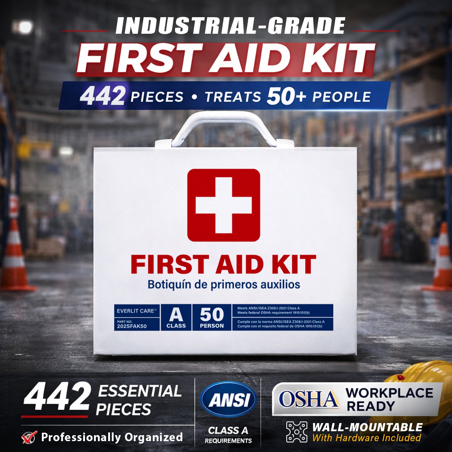 2-Shelf First Aid Kit [Class A, 50-Person]