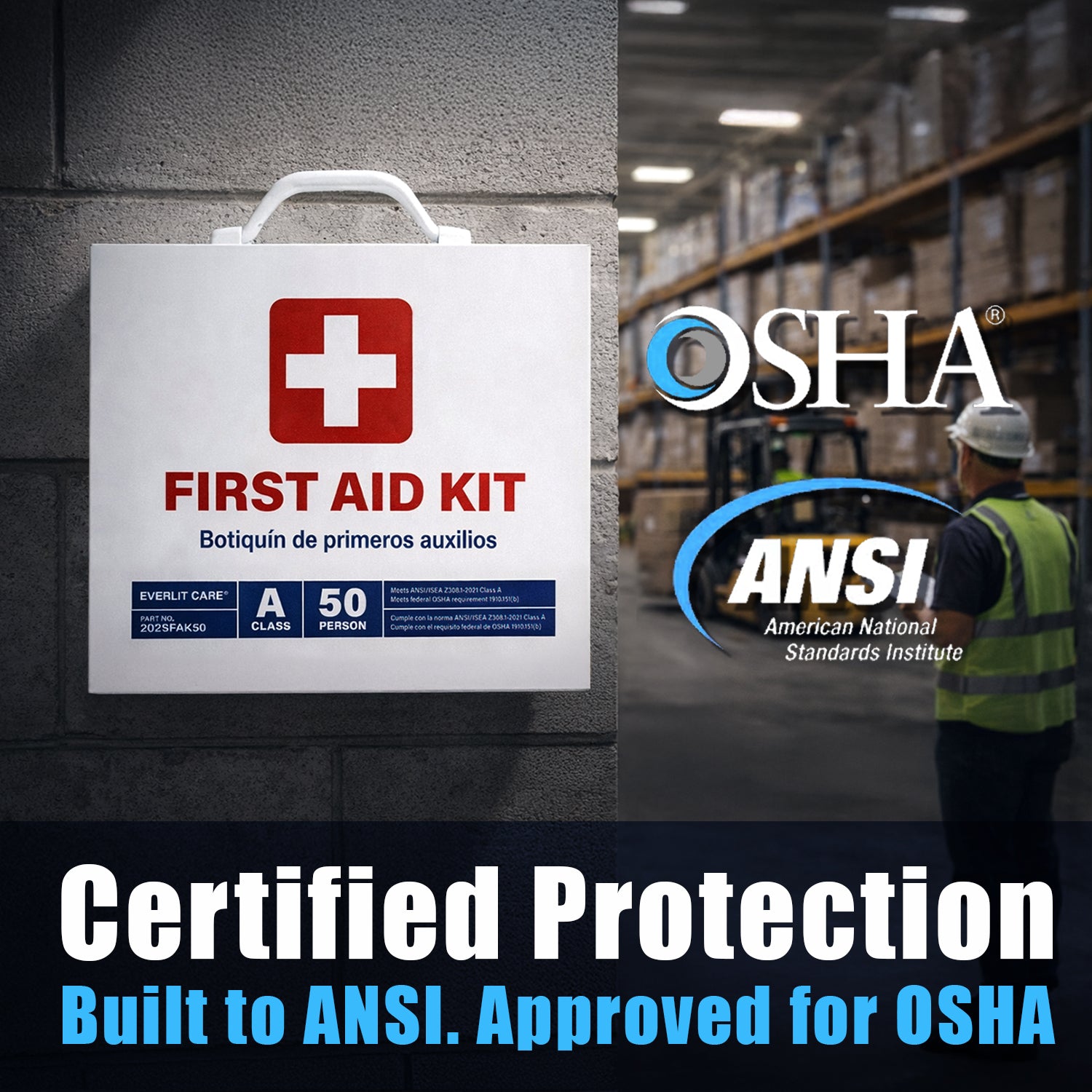 2-Shelf First Aid Kit [Class A, 50-Person]