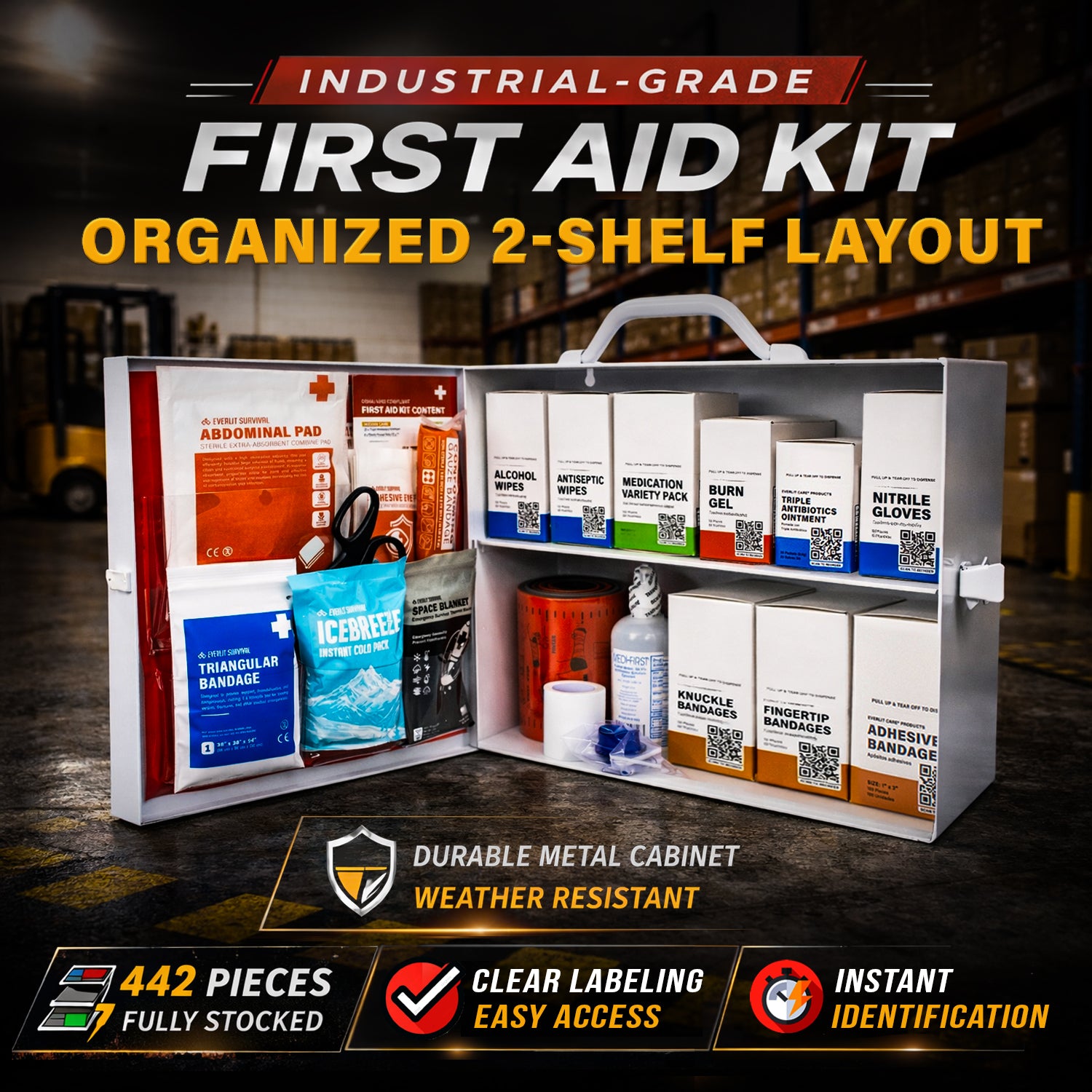 2-Shelf First Aid Kit [Class A, 50-Person]
