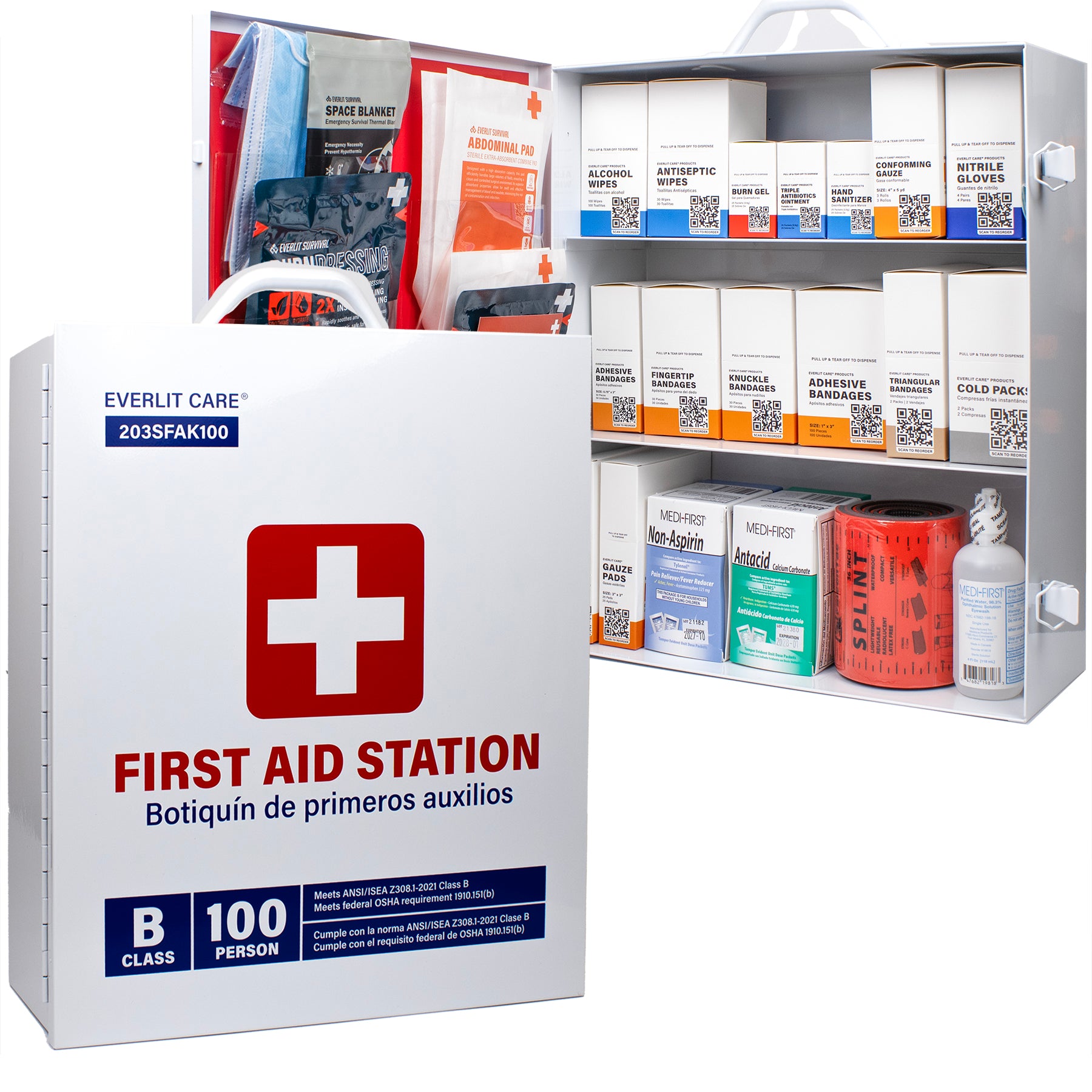 3-Shelf First Aid Kit [Class B, 100-Person]